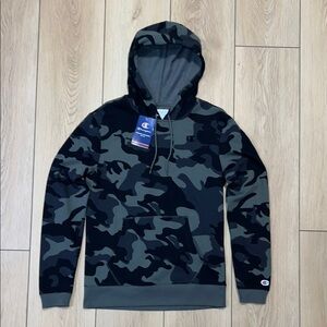 Champion Black and Gray Camouflage Hoodie